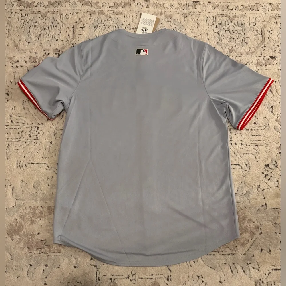 Nike Authentic Cincinnati Reds Baseball MLB Gray Jersey Men’s Sz: Large
